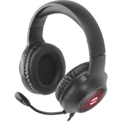   Fejhallgató, mikrofonnal, vezetékes, gaming, USB-A, SPEEDLINK "VIRTAS Illuminated 7.1", fekete