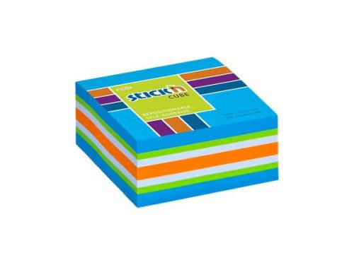 Sticky note pad, 51x51 mm, 250 sheets, STICK N, neon blue