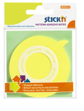 Sticky note pad, bubble, 70x70 mm, 50 sheets, STICK N, yellow