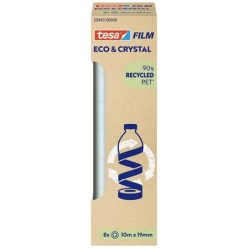   Adhesive tape, 8 pieces 19 mm x 10 m, TESA "Eco&Crystal", transparent