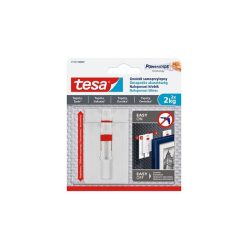   Akasztószög, öntapadó, állítható, TESA "Powerstrips®", érzékeny felületre
