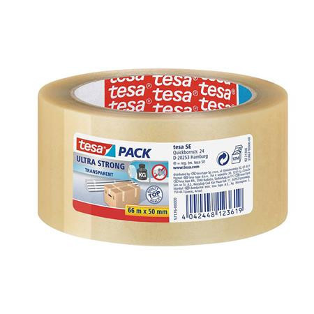 Packaging tape, 50 mm x 66 m, TESA "Ultra Strong", transparent