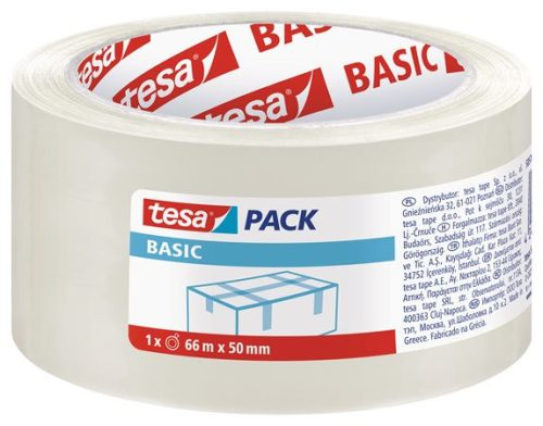 Packaging tape, 50 mm x 66 m, TESA "Basic", transparent