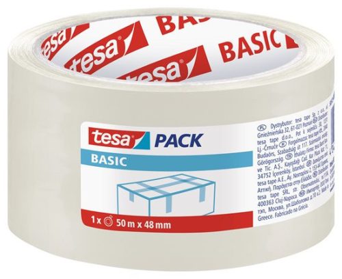 Packaging tape, 48 mm x 50 m, TESA "Basic", transparent