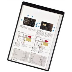   Bemutatótábla, mágneses, A4, PVC, DJOIS "Individual", fekete