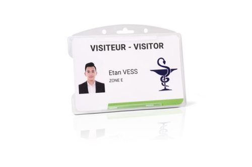 ID card holder, plastic, open, lying, 54x85 mm, DJOIS