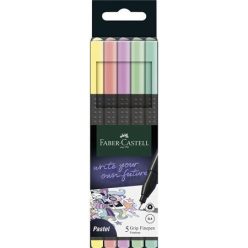   Needle felt set, 0.4 mm, FABER-CASTELL "Grip", 5 different pastel colours