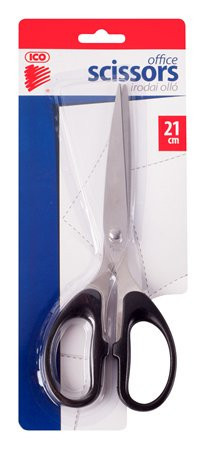 Office scissors, 21 cm, ICO, black