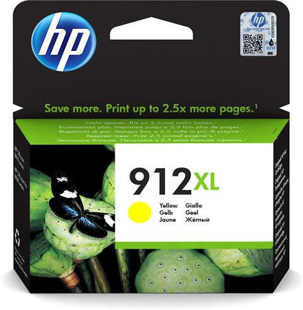 3YL83AE Ink cartridge for Officejet 8023 All-in-One printers, HP 912XL, yellow, 825 pages
