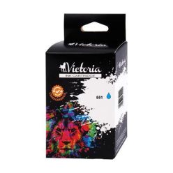  CLI-551 Tintapatron Pixma iP7250, MG5450, MG6350 nyomtatókhoz, VICTORIA TECHNOLOGY, cián, 11ml