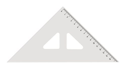 Triangle ruler, plastic, 45°, KOH-I-NOOR