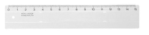 Plastic ruler, 15 cm, KOH-I-NOOR