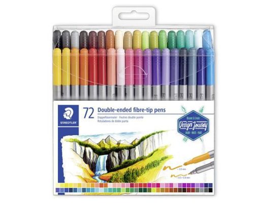 Set of 0.8/3.0 mm double-ended rust eraser, STAEDTLER® "3200", 72 different colours