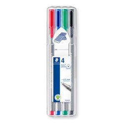   Needle felt set, 0.3 mm, STAEDTLER "Triplus 334", 4 different colours