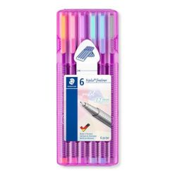   Needle felt set, 0.3 mm, STAEDTLER "Triplus® 334", 6 different pastel colours