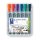 Flipchart marker készlet, 2 mm, kúpos, STAEDTLER "Lumocolor 356", 6 különböző szín