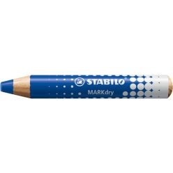   Táblaceruza fehértáblához, flipchartpapírhoz, kúpos, STABILO "MARKdry", kék