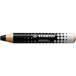   Táblaceruza fehértáblához, flipchartpapírhoz, kúpos, STABILO "MARKdry", fekete