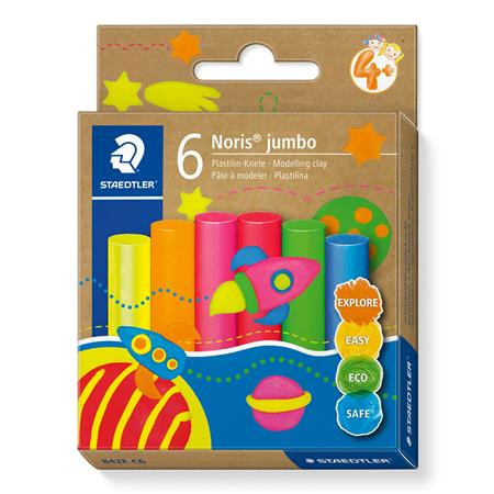 Modelling clay set, STAEDTLER "Noris® jumbo 842", 6 different neon colours