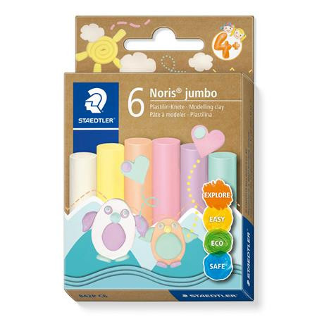 Modelling clay set, STAEDTLER "Noris® jumbo 842", 6 different pastel colours