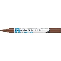   Dekormarker, akril, 2 mm, SCHNEIDER "Paint-It 310", barna