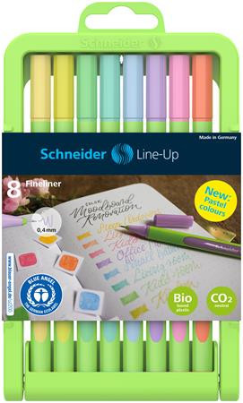 Needle felt set, 0.4 mm, SCHNEIDER "Line-Up Pastel", 8 different pastel colours