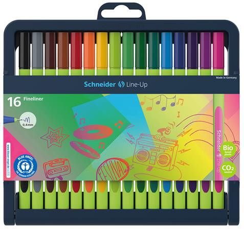 Needle Felt Set, 0,4 mm, SCHNEIDER "Line-Up", 16 different colours