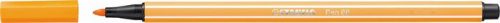 Stainless steel eraser, 1 mm, STABILO "Pen 68", neon orange