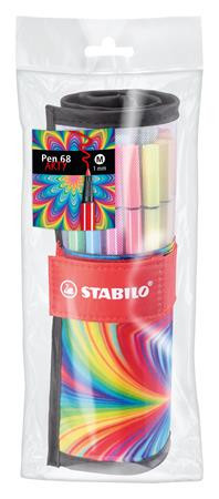 Set of 1 mm stainless steel screws, screw-on, STABILO "Pen 68 ARTY", 25 different colours
