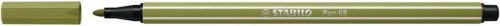 Rust eraser, 1 mm, STABILO "Pen 68", yellow-green