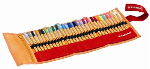Set of needle felt pins, 0.4 mm, set of 30 different colours, with neon colours, STABILO "Point 88"