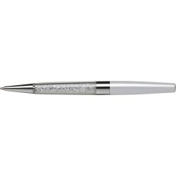  Golyóstoll, krémfehér, alul fehér SWAROVSKI® kristállyal töltve, 14cm, ART CRYSTELLA®