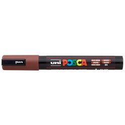   Dekormarker, 1,8-2,5 mm, UNI "Posca PC-5M", kakaó barna