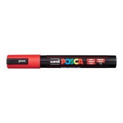 Dekormarker, 1,8-2,5 mm, UNI "Posca PC-5M", piros