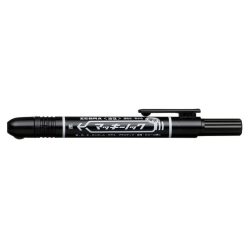   Alkoholos marker, 1,3 mm, nyomógombos, ZEBRA "Mckie Retractable", fekete