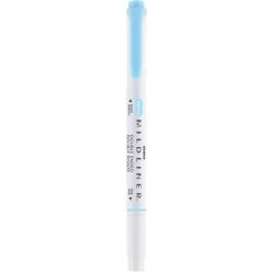   Szövegkiemelő, 1,0/3,5 mm, kétvégű, ZEBRA "Mildliner Fluorescent", kék