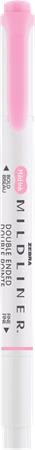 Szövegkiemelő, 1,0/3,5 mm, kétvégű, ZEBRA "Mildliner Fluorescent", rózsaszín