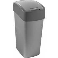   Billenős szelektív hulladékgyűjtő, műanyag, 45 l, CURVER, szürke/szürke