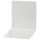 Bookend, metal, 2 pieces, 14x12x14 cm, WEDO, light grey