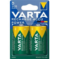   Tölthető elem, D góliát, 2x3000 mAh, előtöltött, VARTA "Power"