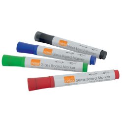 Üvegtábla marker, NOBO, 4 különböző szín