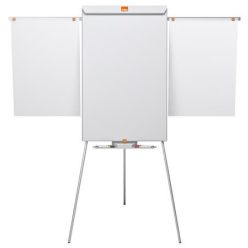   Flipchart tábla, mágneses felület, 2 db segédkarral, NOBO "Essentials", fehér