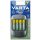 Elemtöltő, AA ceruza/AAA mikro, 4x2100 mAh, VARTA"ECO"